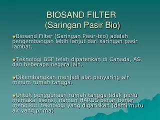 biosand filter saringan pasir bio
