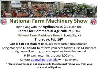 National Farm Machinery Show