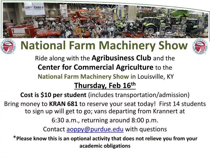 national farm machinery show