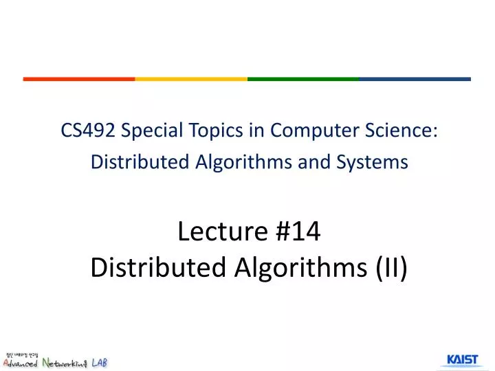 lecture 14 distributed algorithms ii