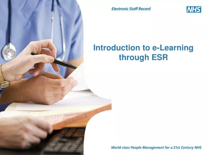 introduction to e learning through esr