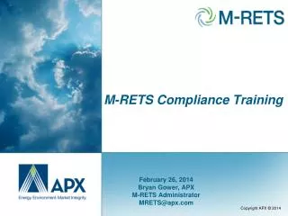 M-RETS Compliance Training