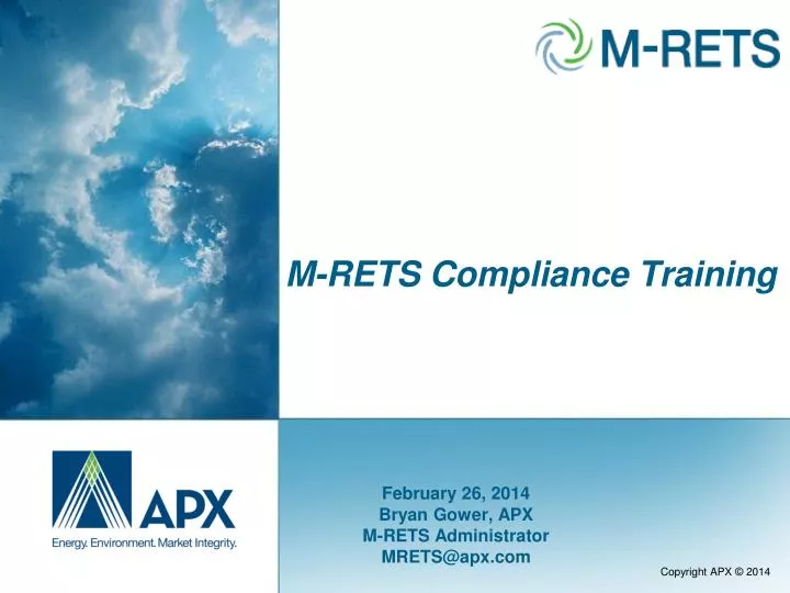 m rets compliance training