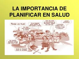 la importancia de planificar en salud