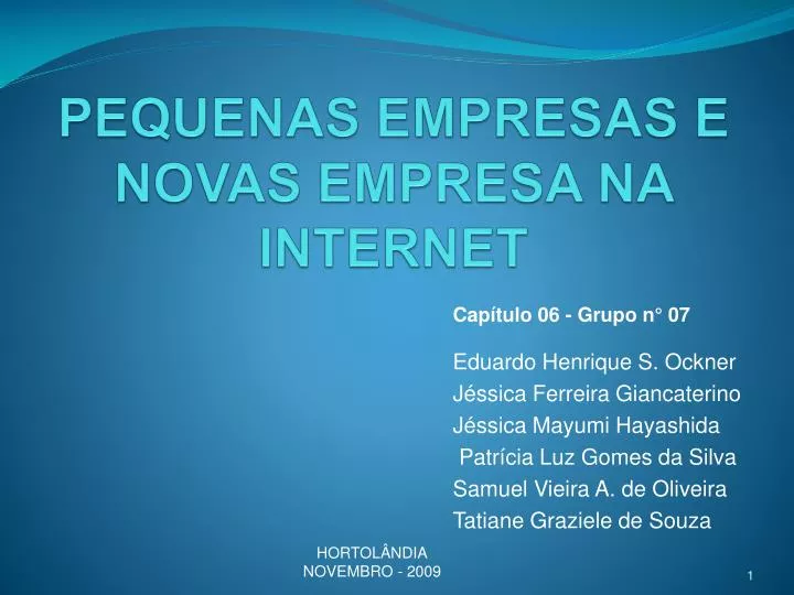 pequenas empresas e novas empresa na internet