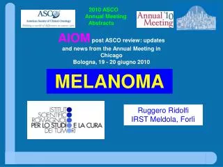 AIOM post ASCO review: updates and news from the Annual Meeting in Chicago