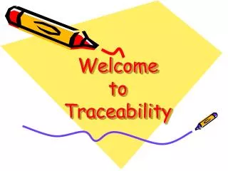 Welcome to Traceability