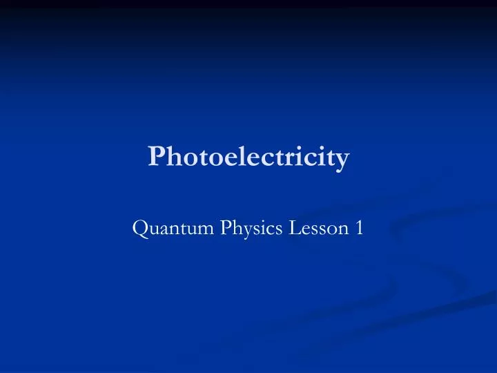 photoelectricity