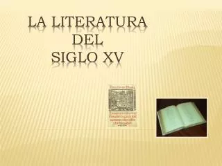 la literatura del siglo xv