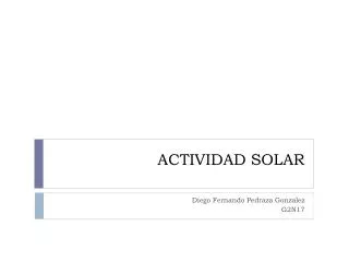 actividad solar