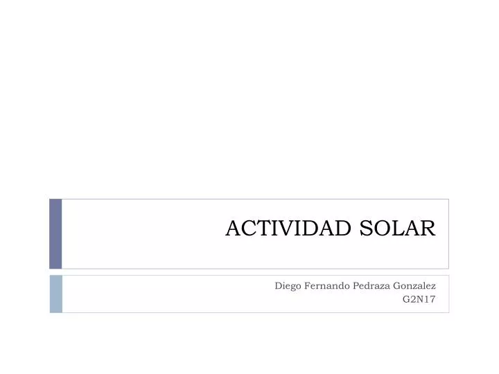 actividad solar
