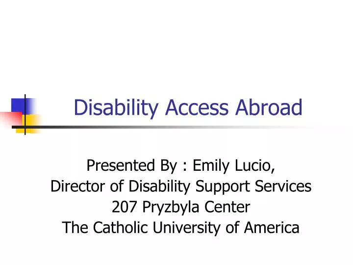 disability access abroad