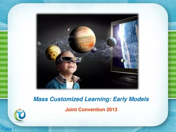 mass customized learning early models