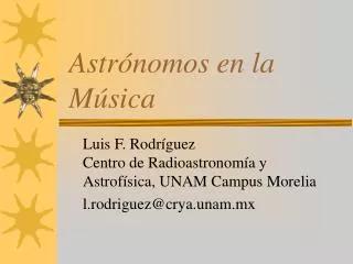 astr nomos en la m sica