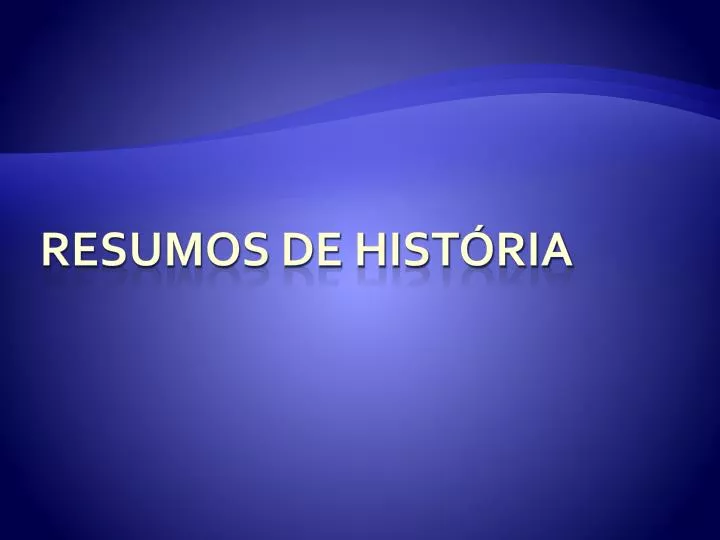 resumos de hist ria