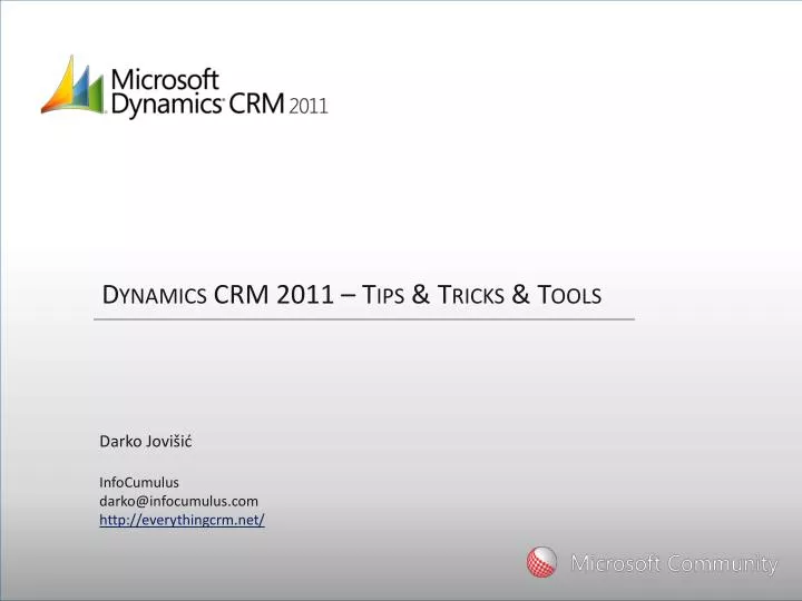 dynamics crm 2011 tips tricks tools