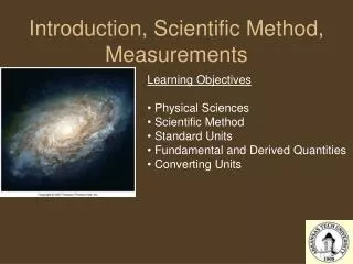 Introduction, Scientific Method, Measurements