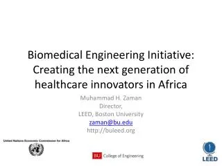 Biomedical Engineering Initiative: Creating the next generation of healthcare innovators in Africa