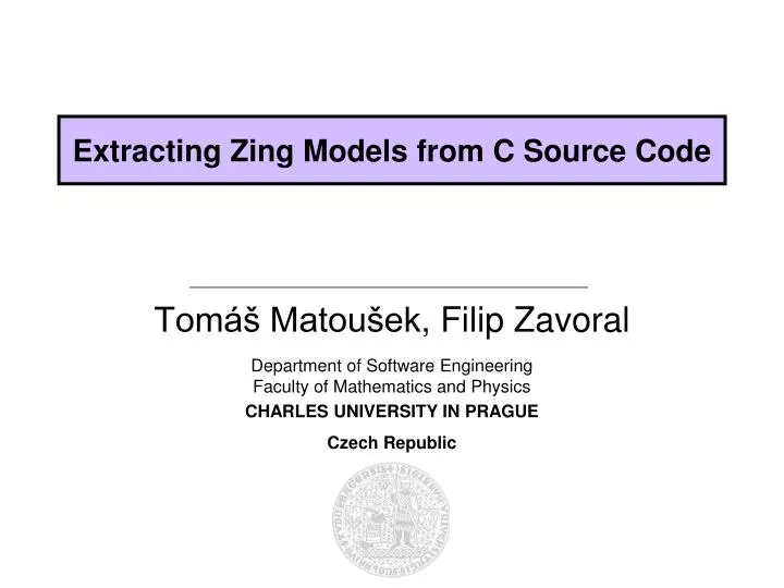 extracting zing models from c source code