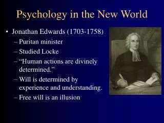 Psychology in the New World