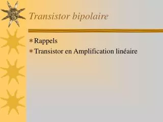 transistor bipolaire