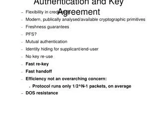 Authentication and Key Agreement