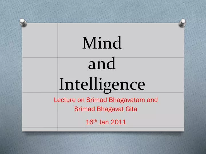 mind and intelligence