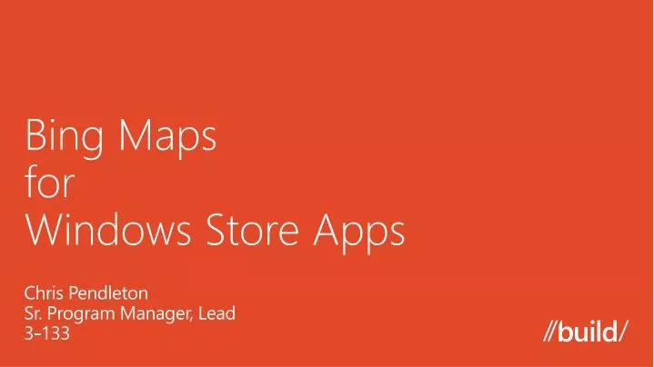 bing maps for windows store apps