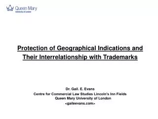 Protection of Geographical Indications and Their Interrelationship with Trademarks