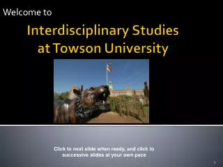 Interdisciplinary Studies at Towson University