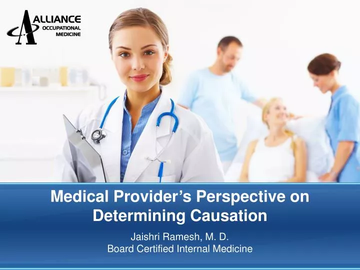 medical provider s perspective on determining causation