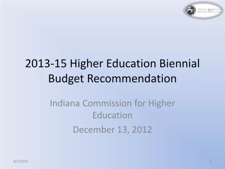 2013 15 higher education biennial budget recommendation