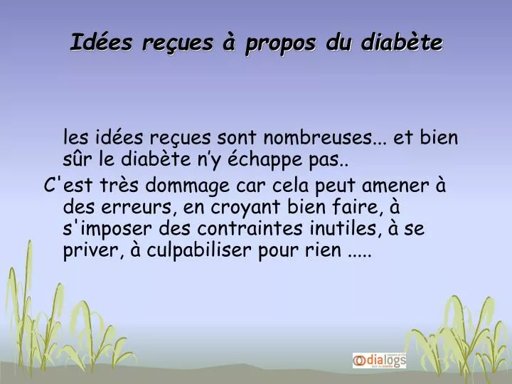 id es re ues propos du diab te