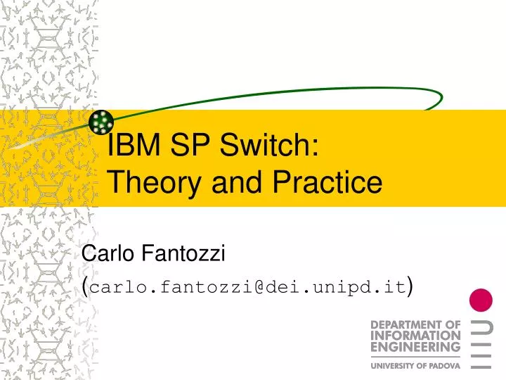 ibm sp switch theory and practice