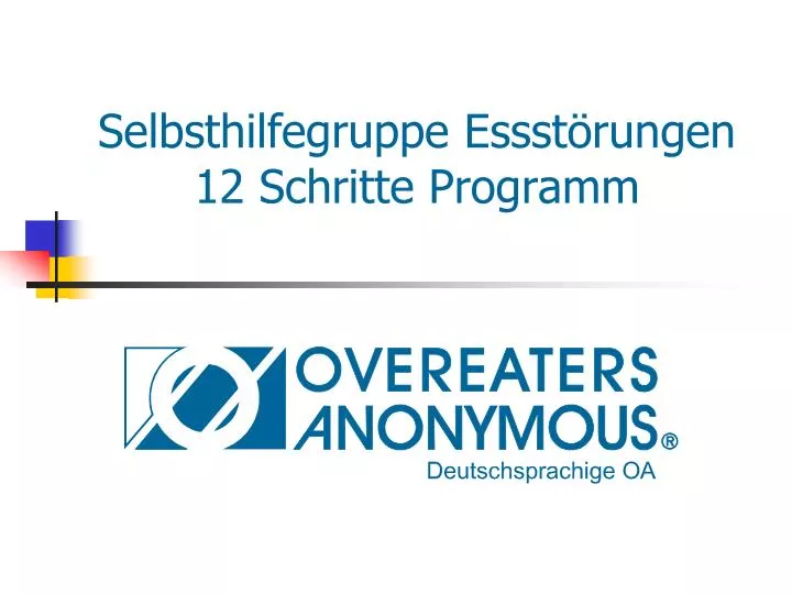 selbsthilfegruppe essst rungen 12 schritte programm