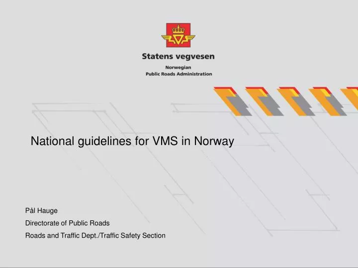 national guidelines for vms in norway