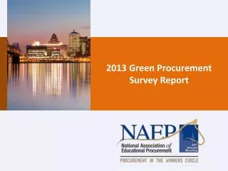 2013 Green Procurement Survey Report