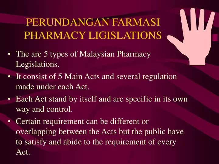 perundangan farmasi pharmacy ligislations