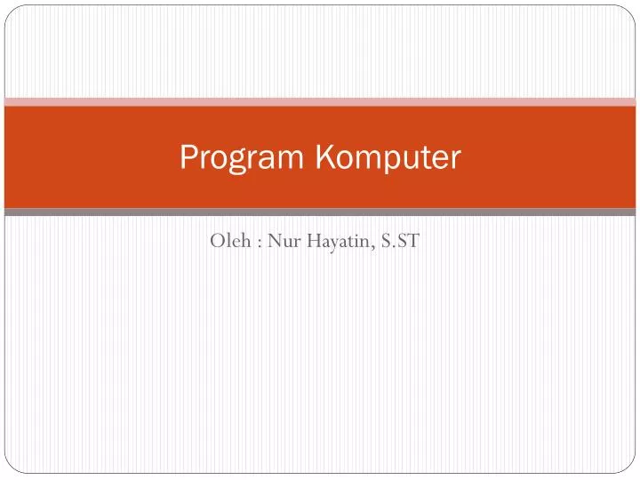 program komputer