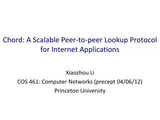 Chord: A Scalable Peer-to-peer Lookup Protocol for Internet Applications