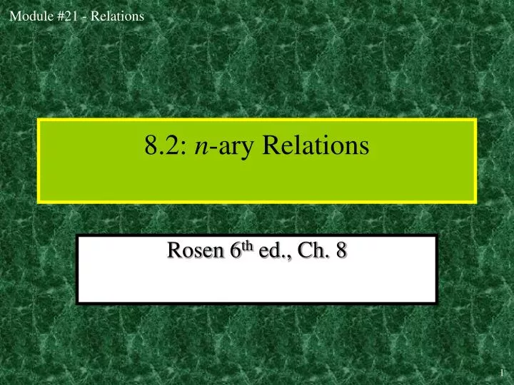 8 2 n ary relations
