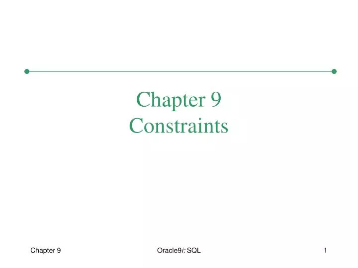 chapter 9 constraints