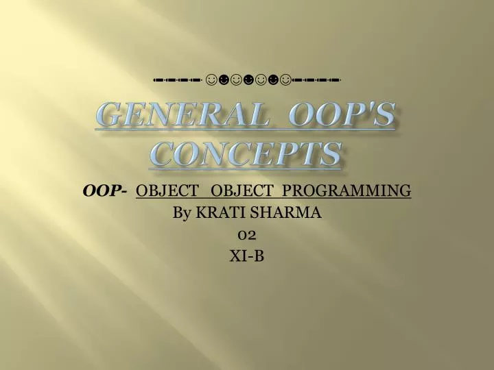 general oop s concepts