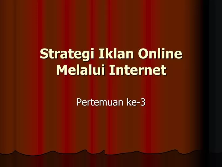 strategi iklan online melalui internet