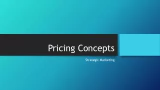 Pricing Concepts