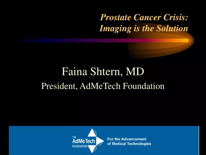 prostate cancer crisis imaging is the solution