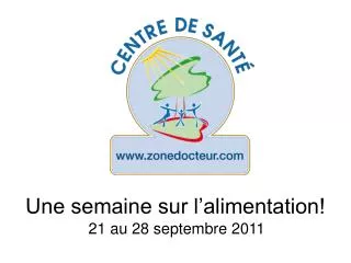une semaine sur l alimentation