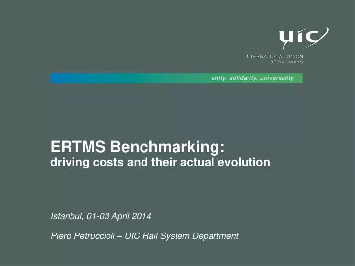 ertms benchmarking driving costs and their actual evolution