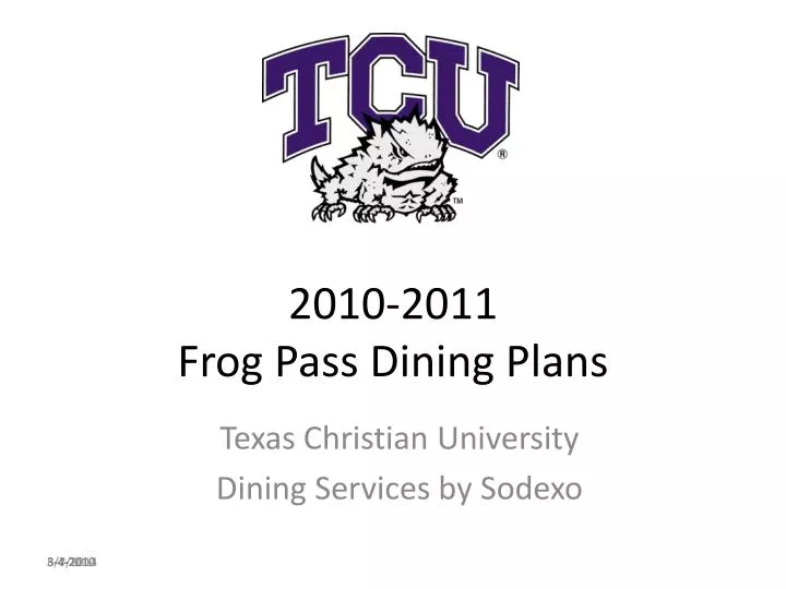 2010 2011 frog pass dining plans