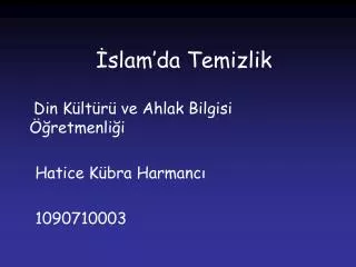 İslam’da Temizlik